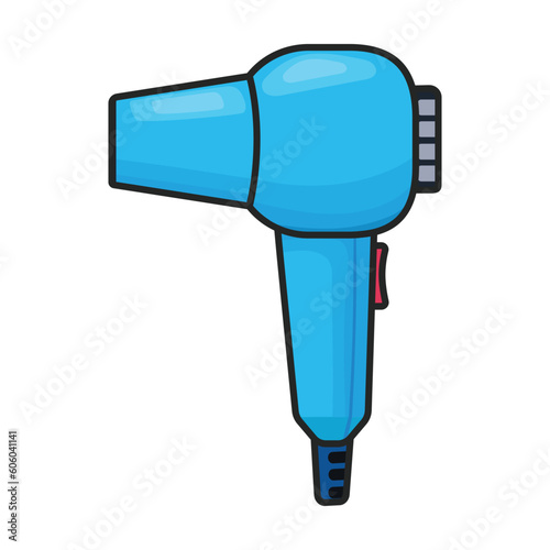 Hair dryer vector icon.Color vector icon isolated on white background hair dryer .