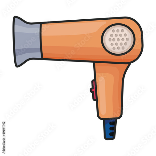 Hair dryer vector icon.Color vector icon isolated on white background hair dryer .