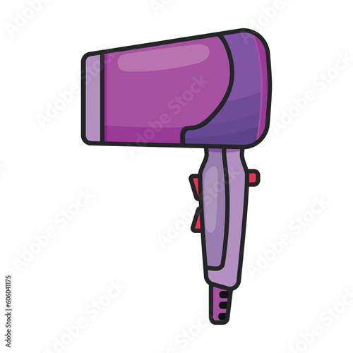 Hair dryer vector icon.Color vector icon isolated on white background hair dryer .