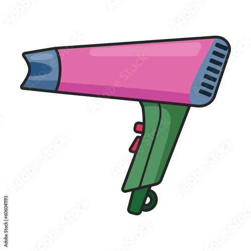 Hair dryer vector icon.Color vector icon isolated on white background hair dryer .