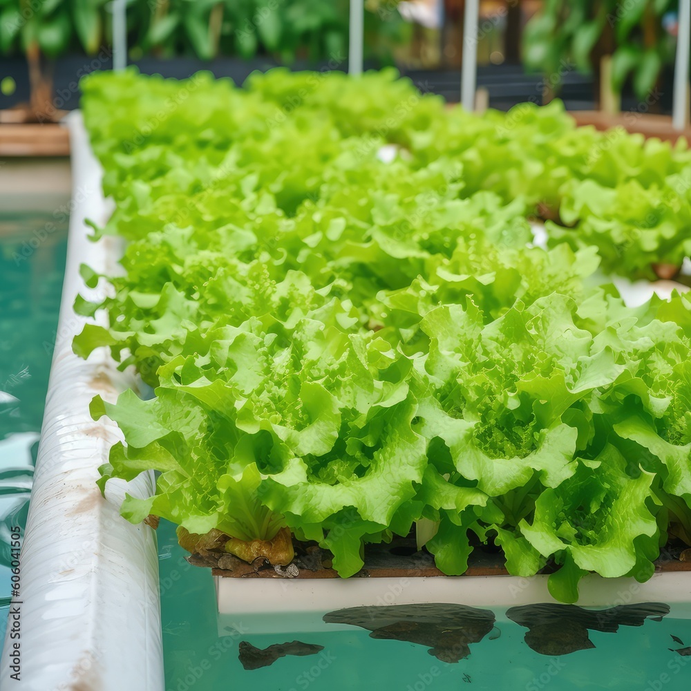 lettuce in a greenhouse