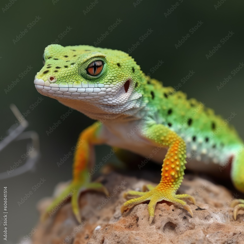 green lizard on a branch green lizard on a branch