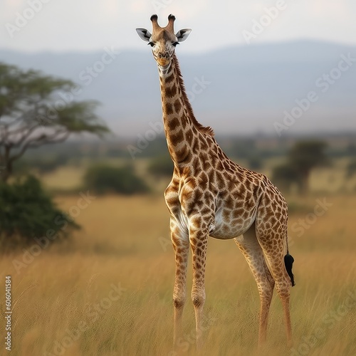 giraffe in the savannah © Man888
