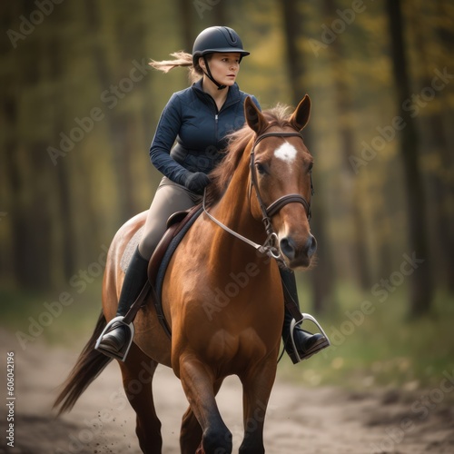 person riding horse