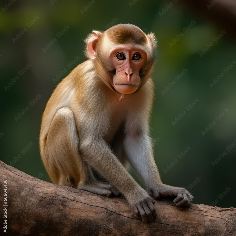 portrait of a macaque portrait of a macaque