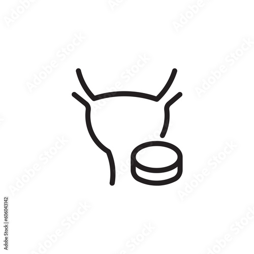 Gallbladder Pill Drug Outline Icon