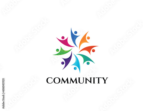 Colorful Dynamic Creative Community Logo Design Template