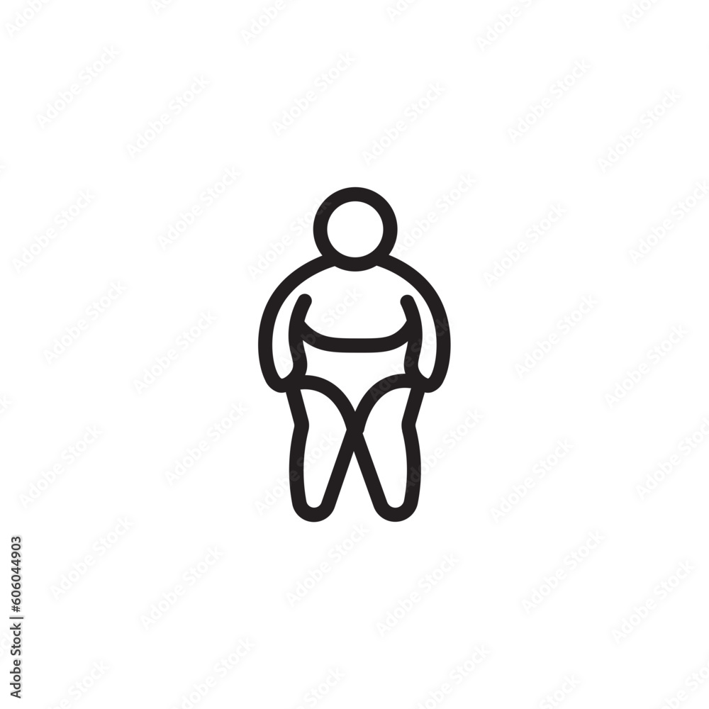 Body Fat Obesity Outline Icon Body Fat Obesity Outline Icon