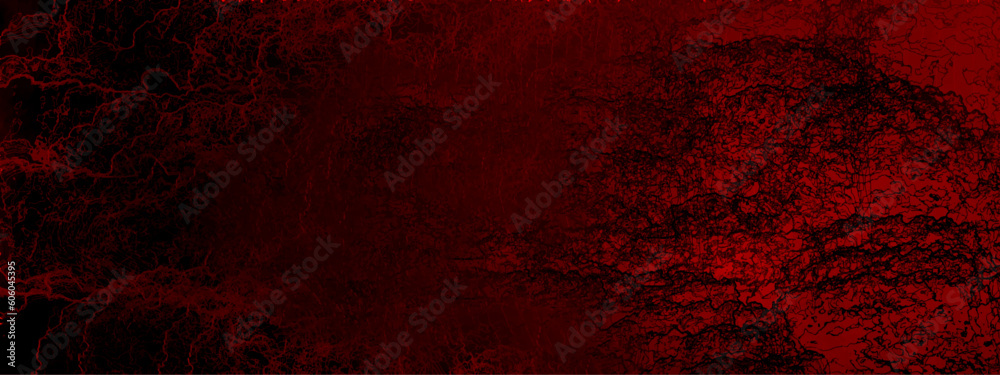 	
Scratch dark smoke red wall, dirty old concrete cemetery texture panoramic looking abstract fog background cloudiness mist smoke moves black swirling web banner use mockup
