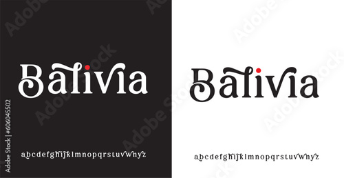 Balivia, abstract Fashion font alphabet. Minimal modern urban fonts for logo, brand etc. Typography typeface uppercase lowercase and number. vector illustration