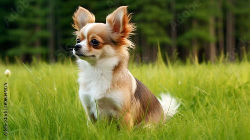 Chihuahua dog in the grass  © DLC Studio
