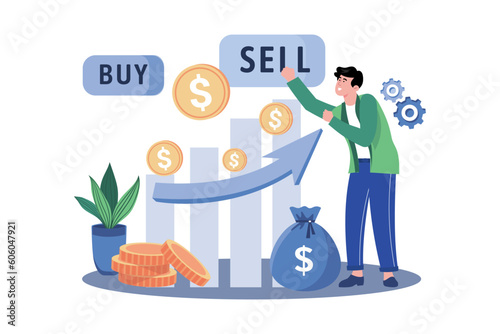The stock market facilitates buying and selling shares