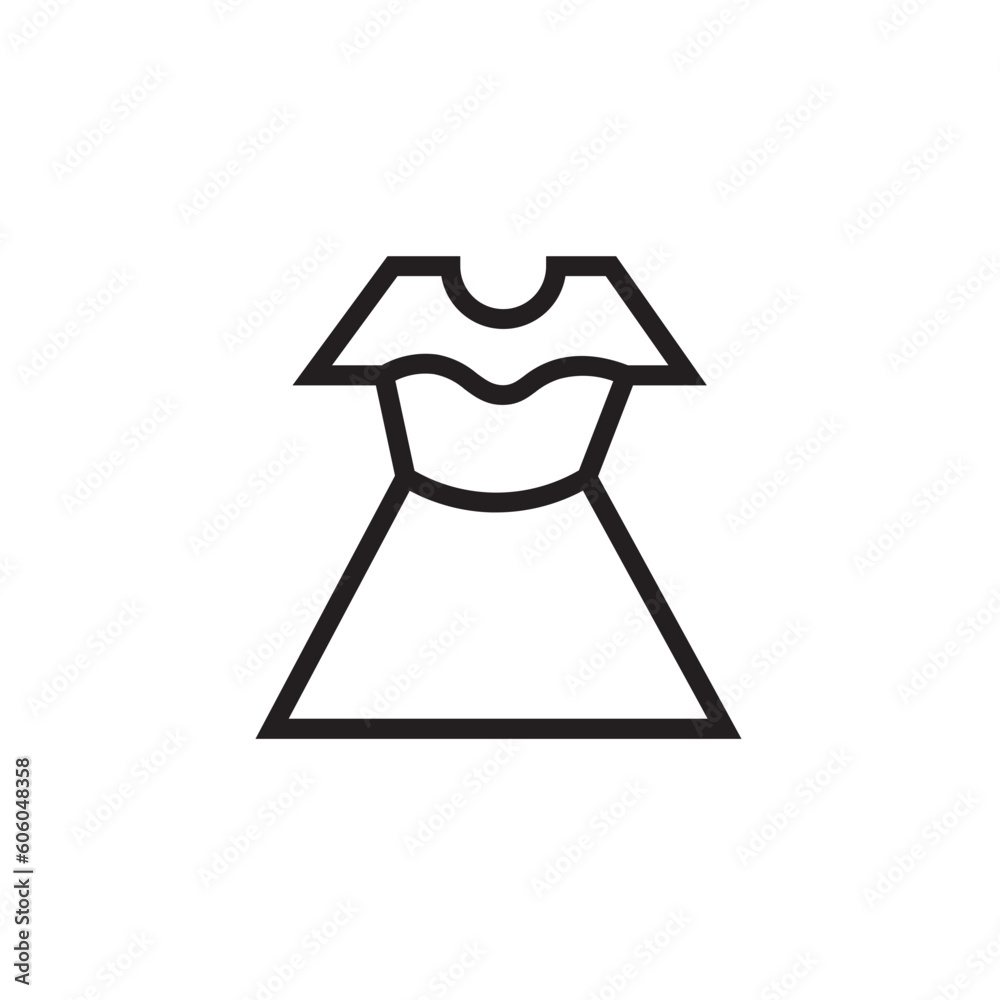 Dress Wedding Fashion Outline Icon Dress Wedding Fashion Outline Icon