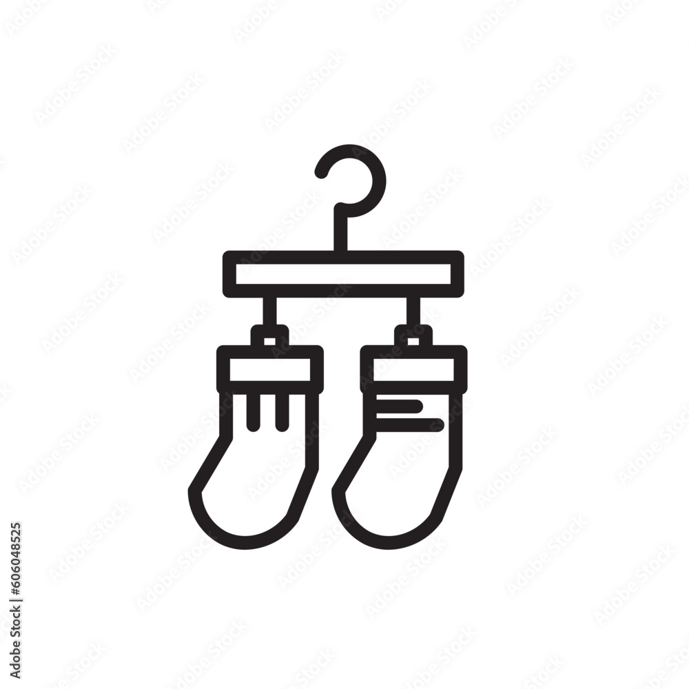 Drying Hanger Laundry Outline Icon Drying Hanger Laundry Outline Icon