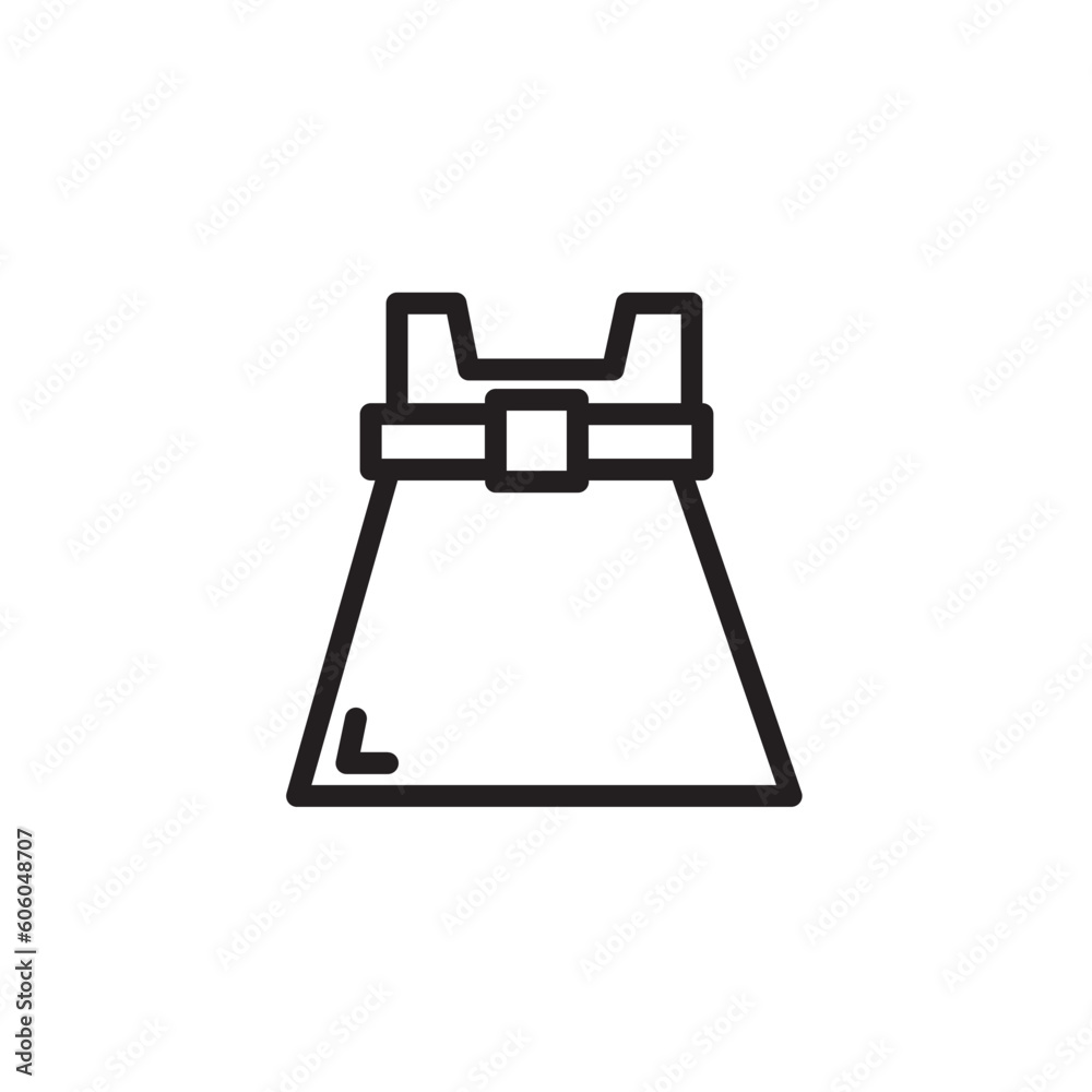 Top Dress Clothes Outline Icon Top Dress Clothes Outline Icon