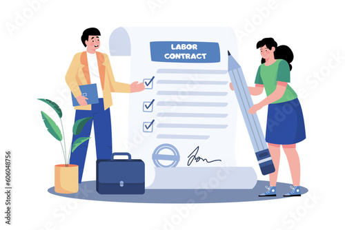 Recruiters sign employment contracts with selected candidates.