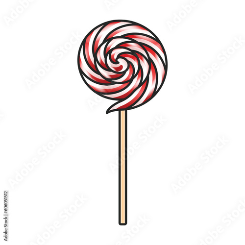 Lollipop vector icon. Color vector icon isolated on white background lollipop.