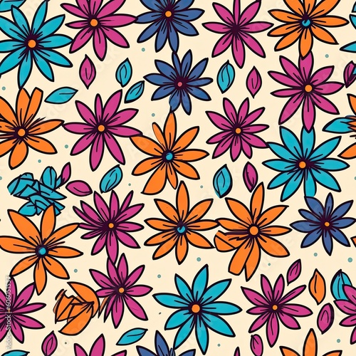 Fashionable pattern watercolor simple flower Floral seamless background for textiles, fabrics, covers, wallpapers, print, gift wrapping and scrapbooking