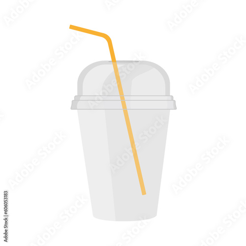 Plastic glass with domed lid for cocktails and smoothies.