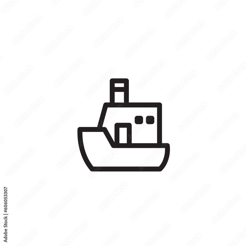 Boat Cruise Sea Outline Icon