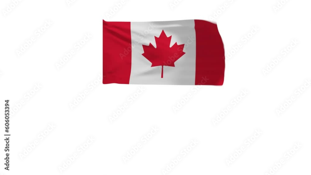 3D rendering of the flag of Canada waving in the wind. 3D rendering of the flag of Canada waving in the wind.