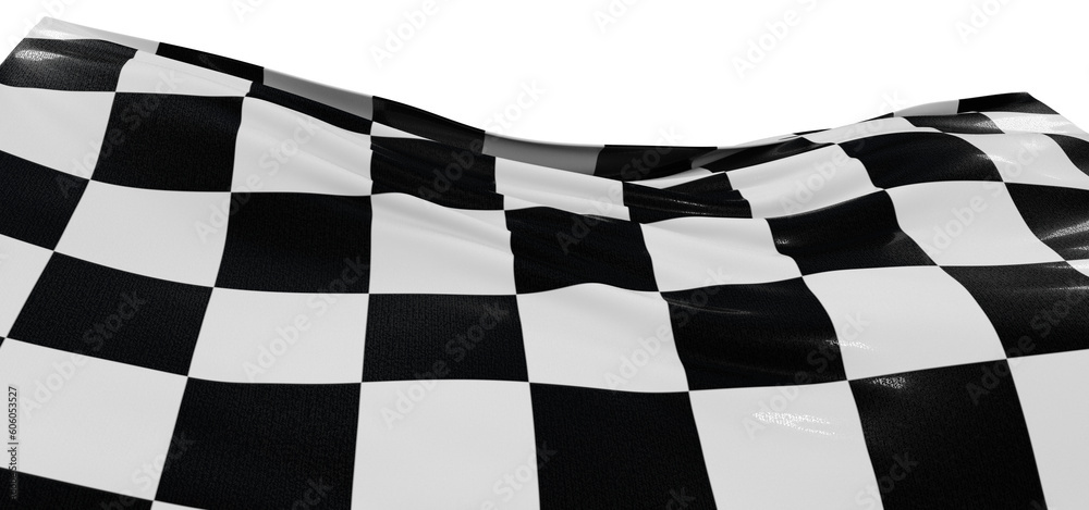 Obraz premium Black and white flag