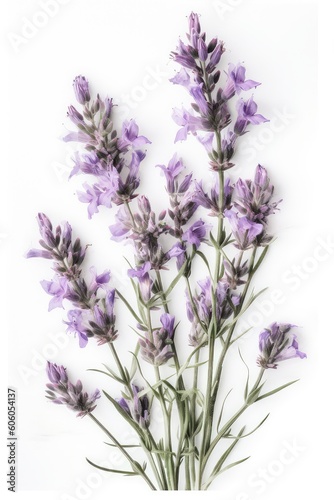 lavender flowers isolated on white