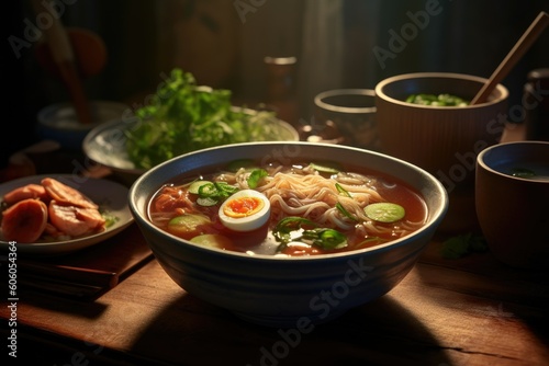 Steaming Bowl of Pho Soup