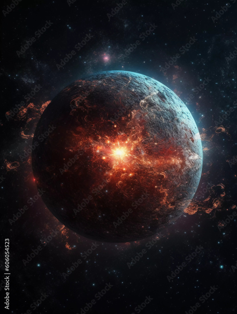 Naklejka premium Captivating Cosmic Wonders Unveiled in Stellar Splendor, Generated AI