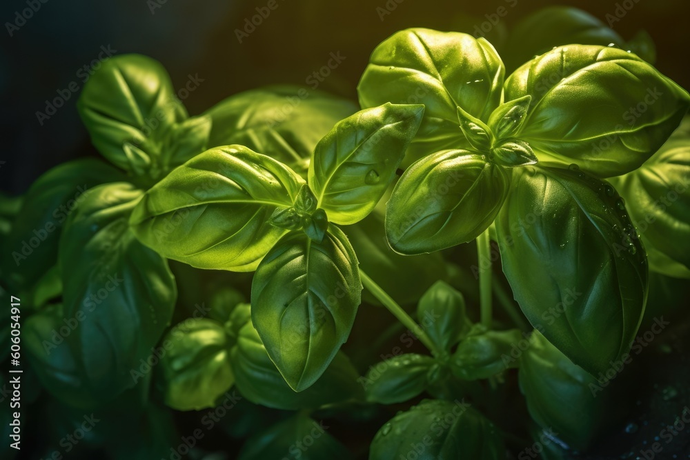 Leafy Green Basil Leaves Ready for Harvest Leafy Green Basil Leaves Ready for Harvest