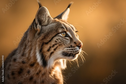 Bobcat Staring Freely in a Field