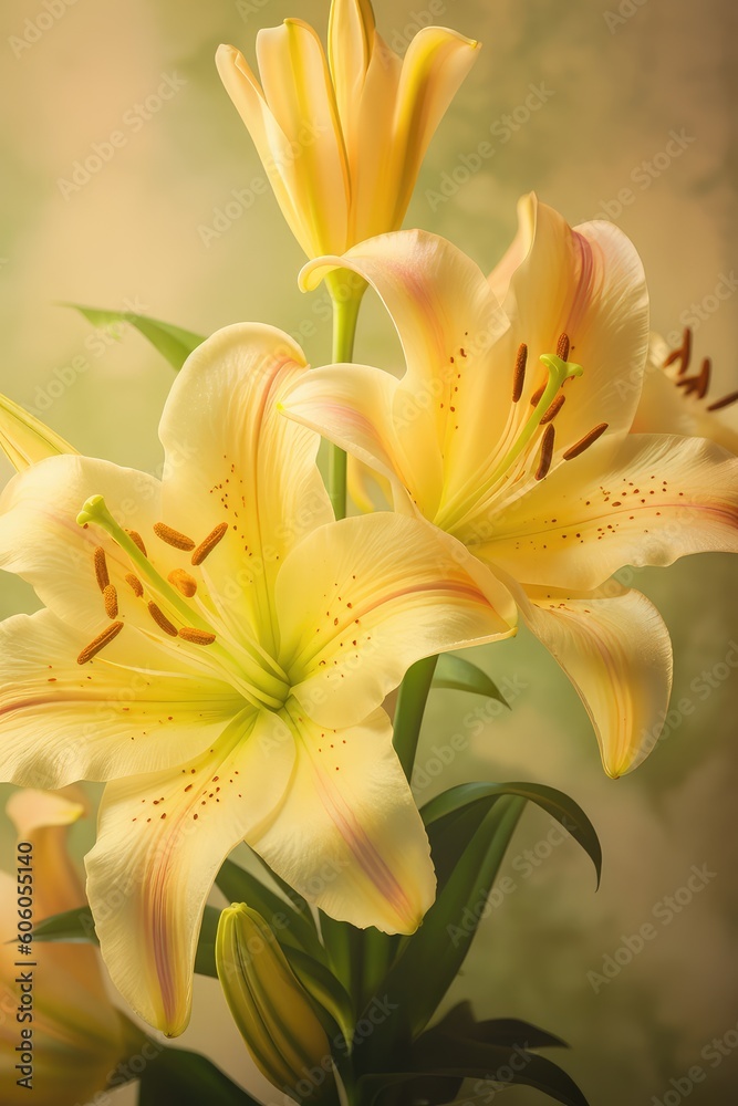 Obraz premium yellow lily flower