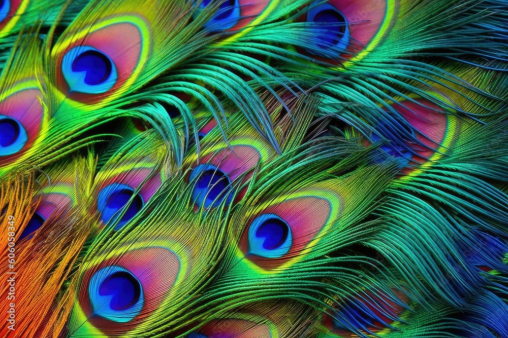 Obraz premium peacock feather background