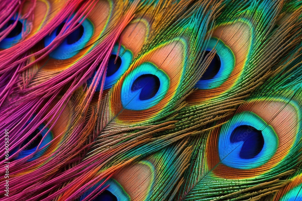 Obraz premium peacock feather background