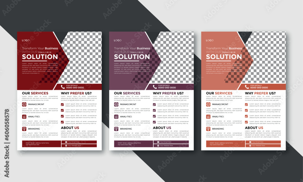 business flyer template | 3 color variation pamphlet | a4 size corporate flyer business flyer template | 3 color variation pamphlet | a4 size corporate flyer