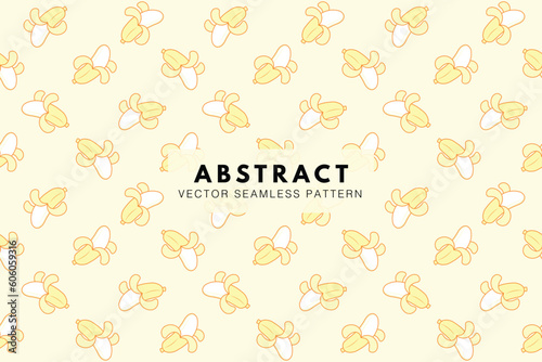 Banana fruit cute pattern. Abstract seamless repeat vector pattern