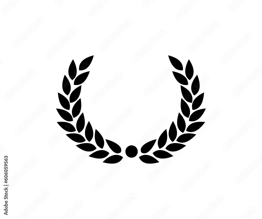 Laurel wreath victory icon. Branches of olives, symbol of victory vector design and illustration.
Laurel wreath victory icon. Branches of olives, symbol of victory vector design and illustration.