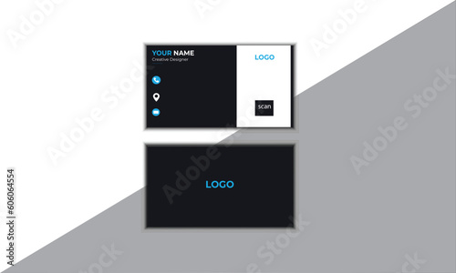 modern black Creative and Clean Business Card Template