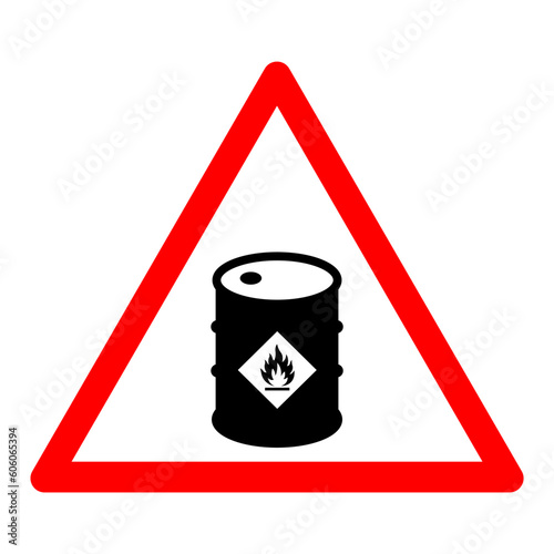Flammable Chemical Symbol Sign ,Vector Illustration, Isolate On White Background Label .EPS10