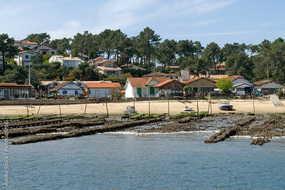 Ostréiculture. Village du Canon, Bassin d'Arcachon, 33, Gironde, France Ostréiculture. Village du Canon, Bassin d'Arcachon, 33, Gironde, France