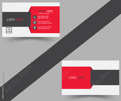 This is an unique and modern business card design template. Equipped with beautiful shapes and color combination. Through which you can easily present your identity in front of people.