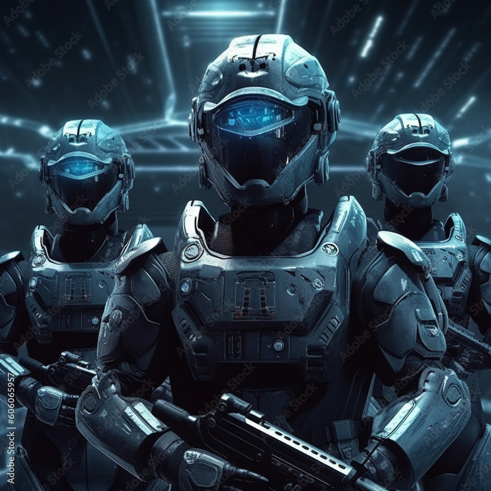 Modern space soldiers. Generative AI. Modern space soldiers. Generative AI.