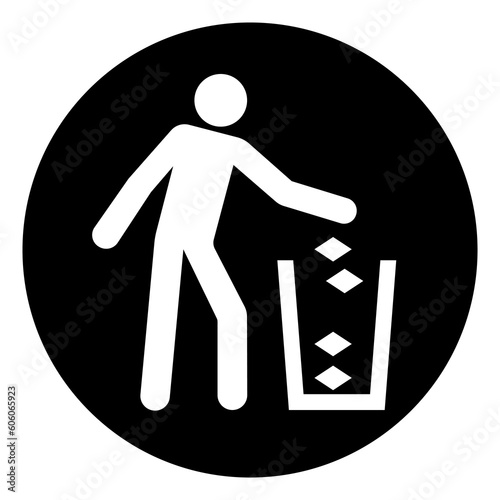Use Litter Bin Symbol Sign ,Vector Illustration, Isolate On White Background Label. EPS10