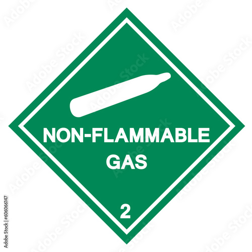 Non-Flammable Gas Symbol Sign ,Vector Illustration, Isolate On White Background Label .EPS10
