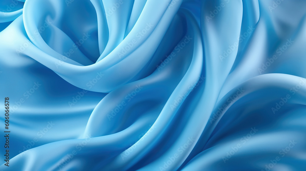 Fototapeta premium Blue sateen background. Ai generated illustration.