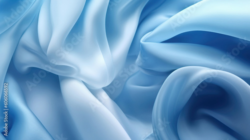 Blue sateen background. Ai generated illustration.