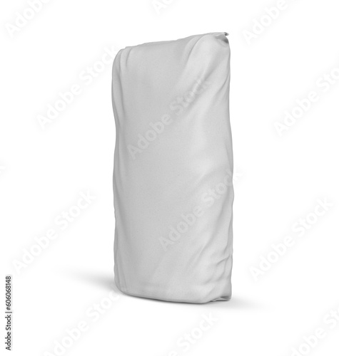 White Paper Food Groats Flour Sugar Bag Packaging 3D-Rendering