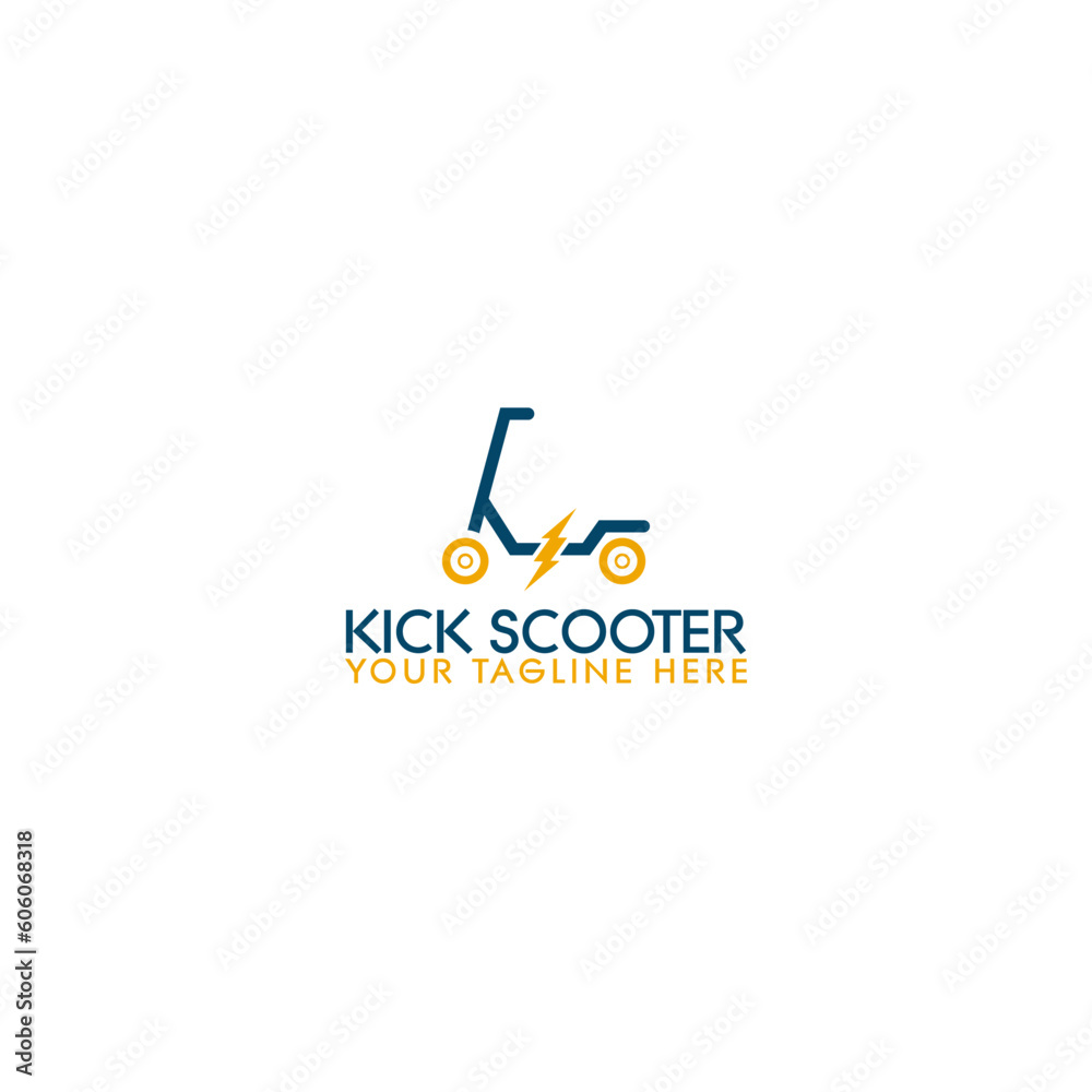 Electric Scooter icon design template isolated on white background Electric Scooter icon design template isolated on white background