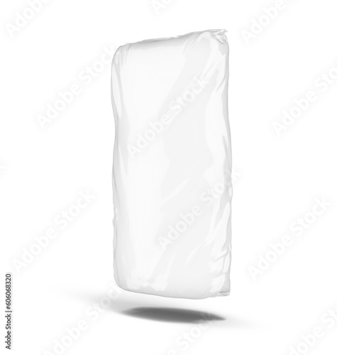 Clear Plastic Groats Flour Sugar Food Bag 3D Rendering