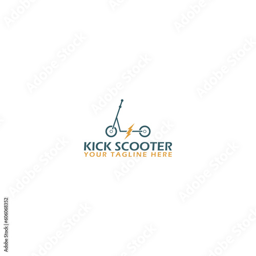 Electric Scooter icon design template isolated on white background